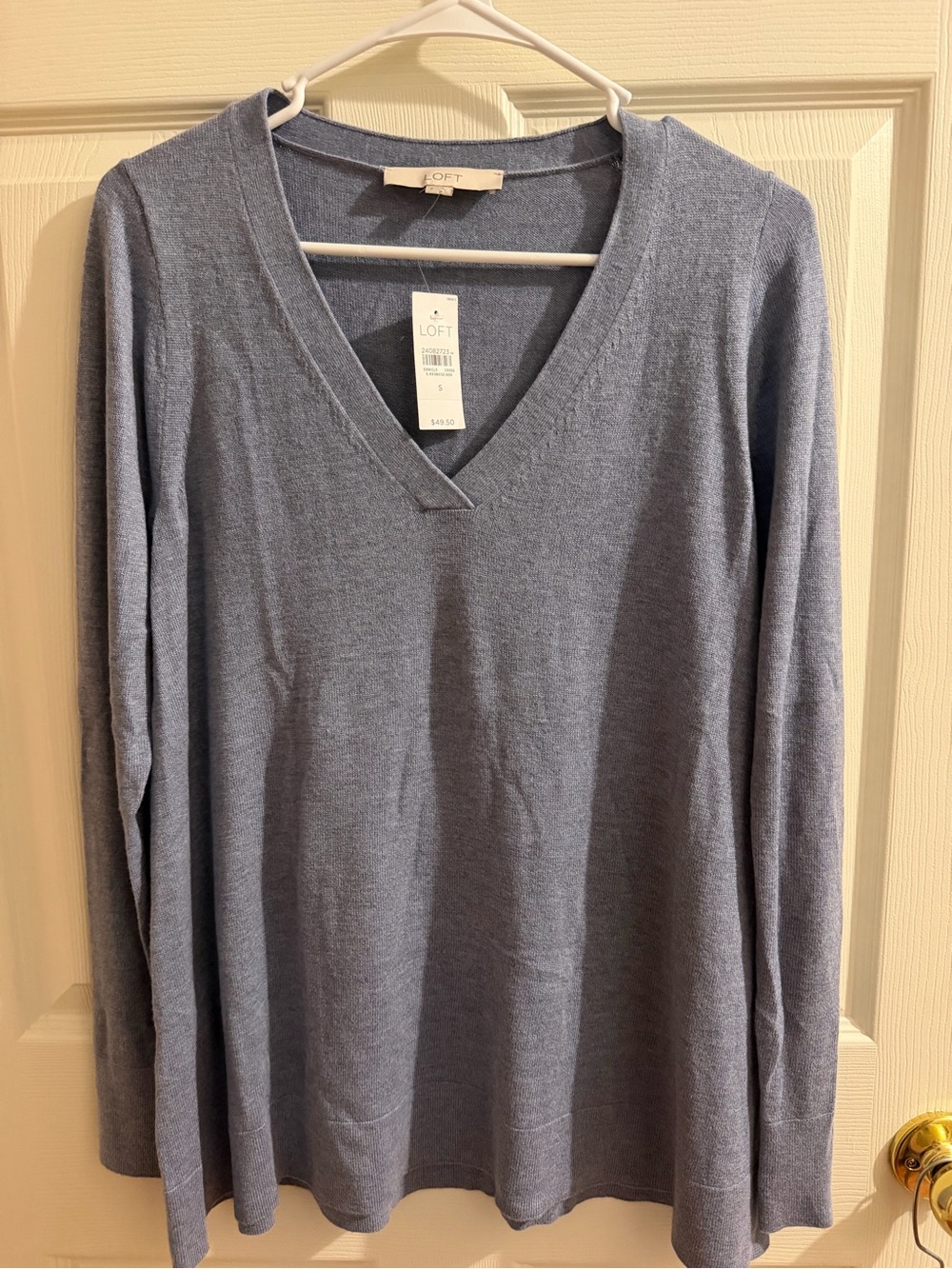 LOFT Light Blue V-Neck Sweater